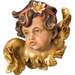 Cabeza de querubín con margarita